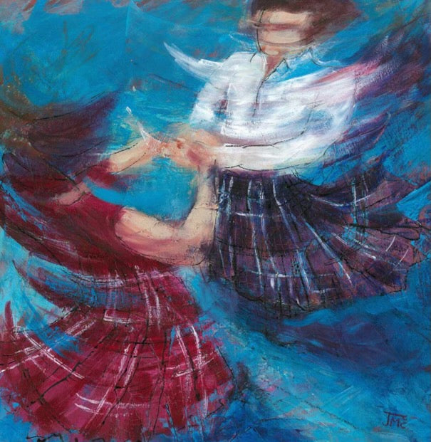 Birlin Ceilidh Dancers by Janet McCrorie - Petite