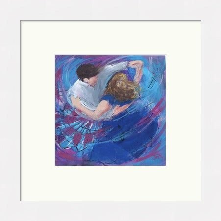 Blue Waltz Ceilidh Dancers by Janet McCrorie - Petite