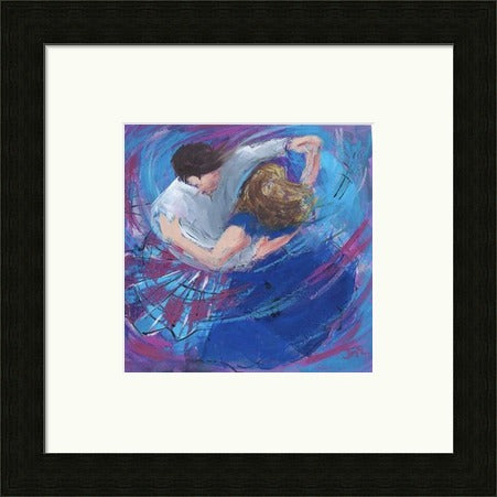 Blue Waltz Ceilidh Dancers by Janet McCrorie - Petite