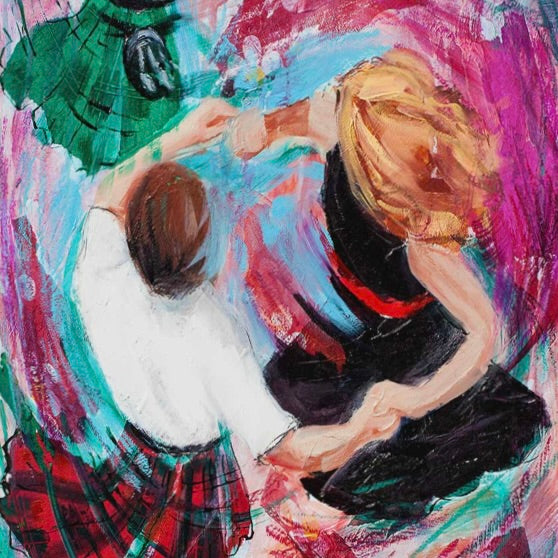 Flyin Roon Ceilidh Dancers by Janet McCrorie - Petite