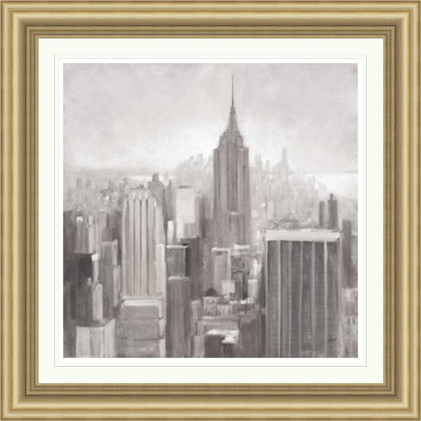 Manhattan in the Mist, Grey by Julia Purinton