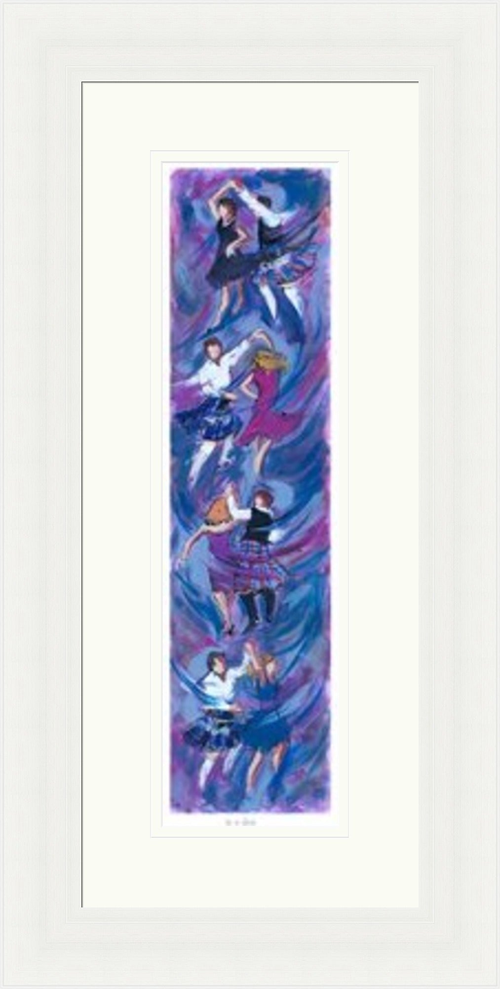 In a Spin Ceilidh Dancing Art Print by Janet McCrorie