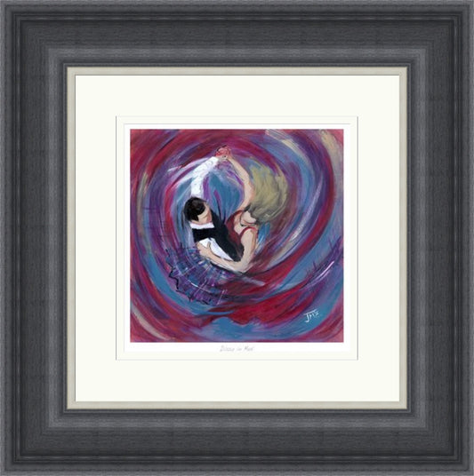 Dizzy in Red Ceilidh Dancing Art Print by Janet McCrorie