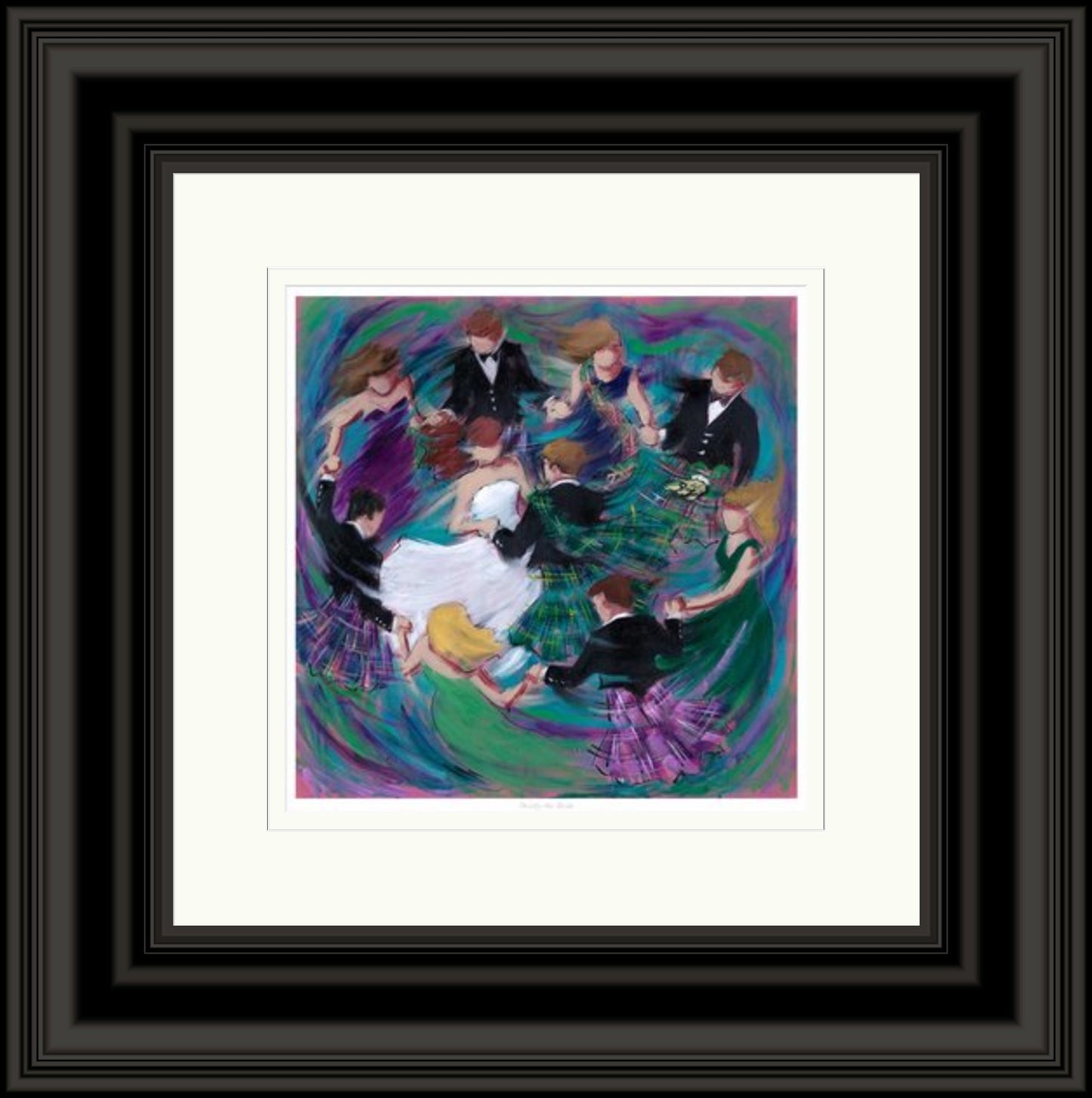 Strictly the Bride Ceilidh Dancing Art Print by Janet McCrorie