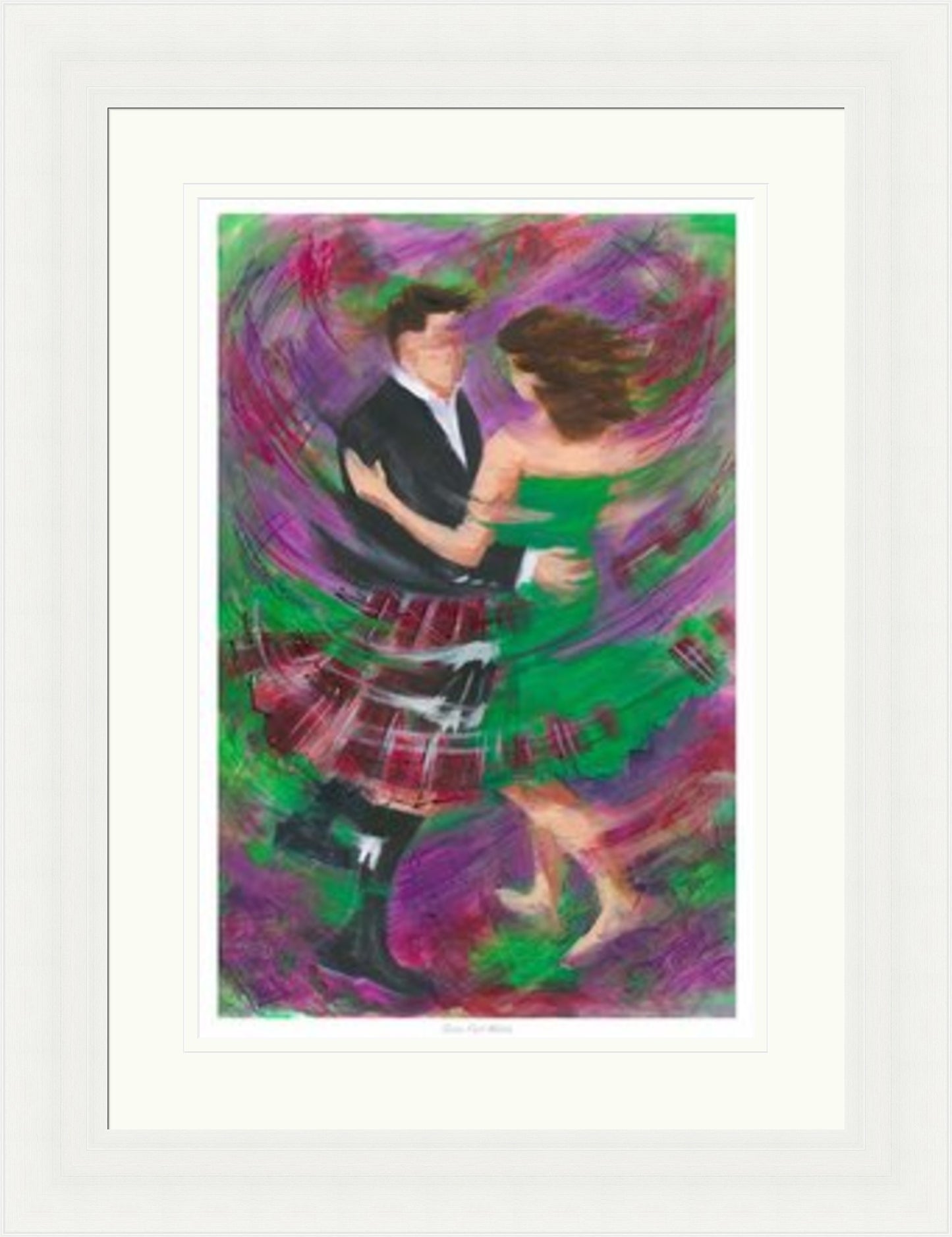 BareFoot Waltz Ceilidh Dancing Art Print by Janet McCrorie