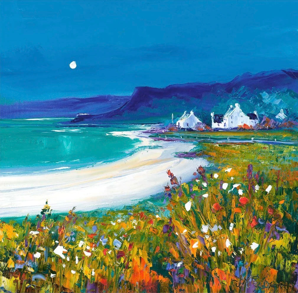 Moonlight, Kildonan Bay Arran by Jean Feeney