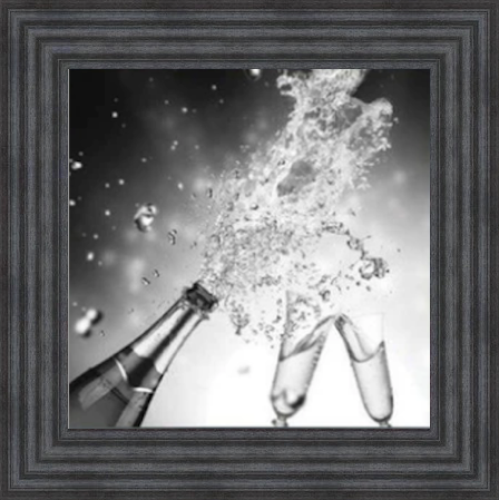 Pop the Champagne - Black and White