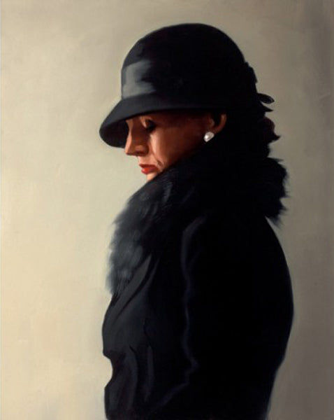 Portrait in Black and Pearl by Jack Vettriano - Petite