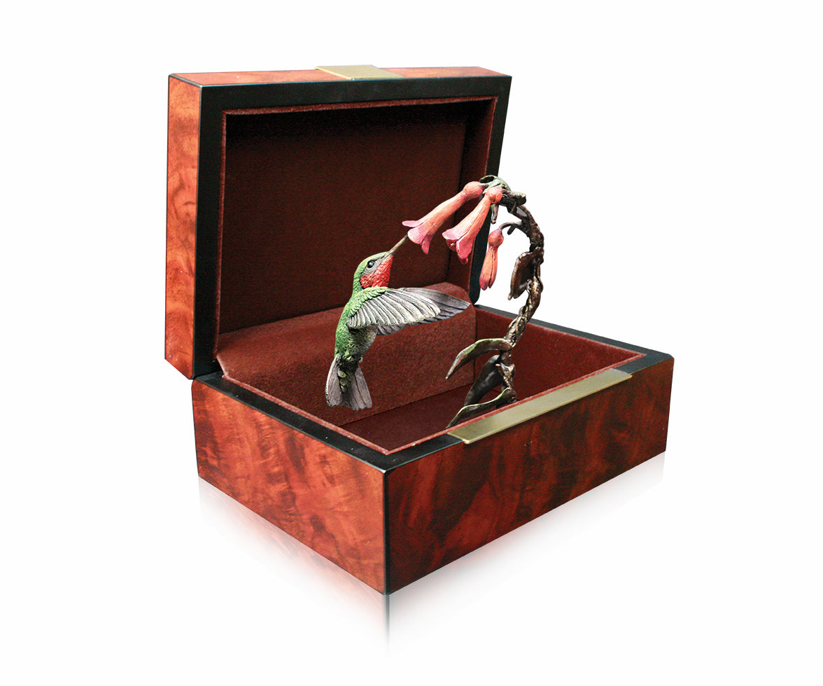 Hummingbird Bronze Figurine in Presentation Box by Keith Sherwin (Limited Edition)