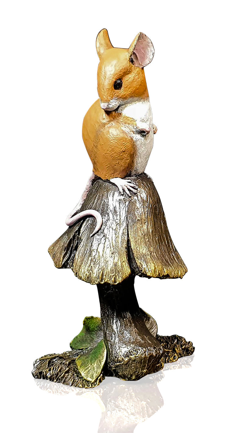 Mouse on Toadstool Bronze Figurine by Michael Simpson (Richard Cooper Studio)