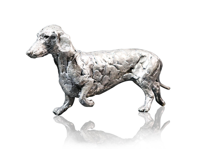 Dachshund Figurine in Nickel by Michael Simpson