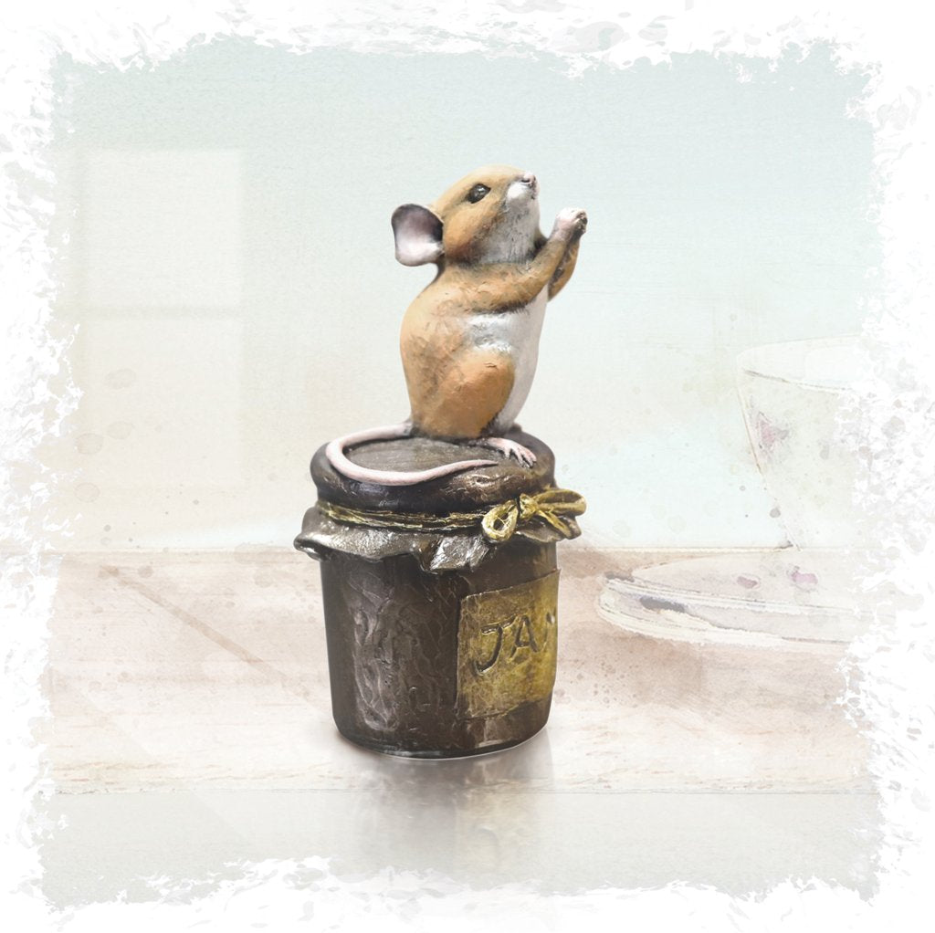 Mouse on Jam Jar Bronze Figurine by Michael Simpson (Richard Cooper Studio)