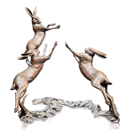 Moon Dance Bronze Hare Sculpture by Michael Simpson (Limited Edition)