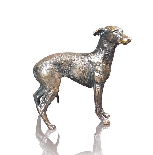 Small Lurcher Bronze Dog Figurine by Michael Simpson (Limited Edition)