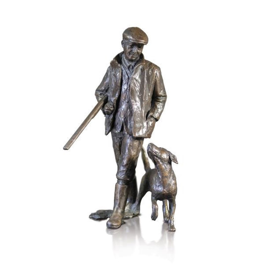 Close Company Bronze Dog & Master Figurine by Michael Simpson (Limited Edition)