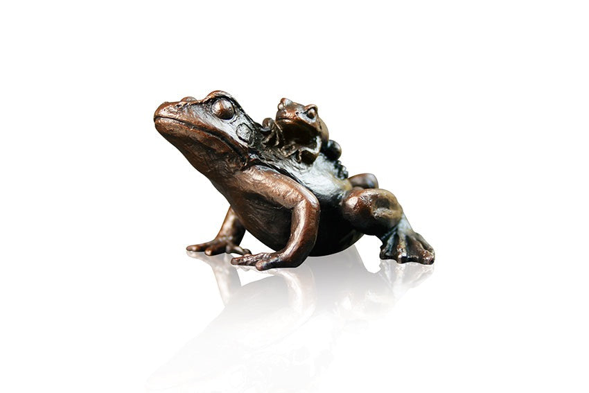 Frog with Baby Bronze Figurine by Keith Sherwin (Limited Edition)