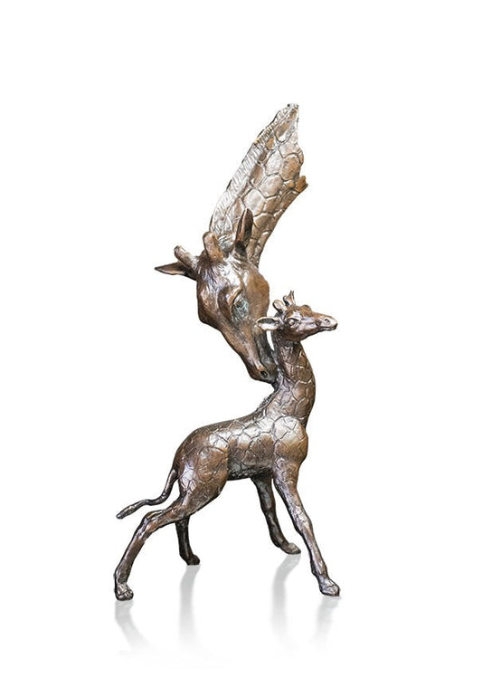 Giraffe Mother & Calf Bronze Sculpture by Keith Sherwin (Limited Edition)