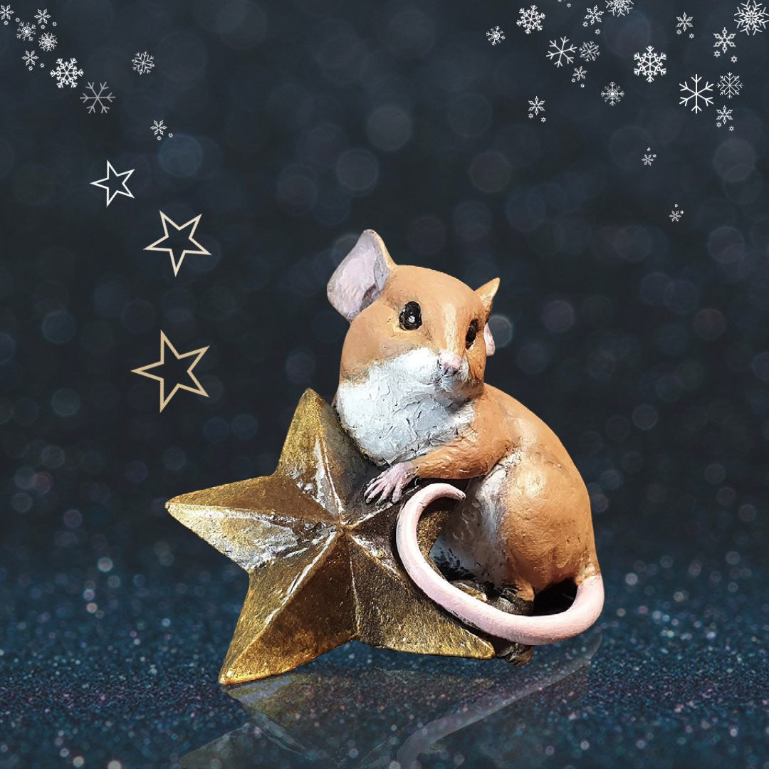 Little Star Bronze Mouse Figurine by Michael Simpson (Richard Cooper Studio)